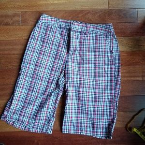 Caribbean Joe Bermuda Plaid Shorts